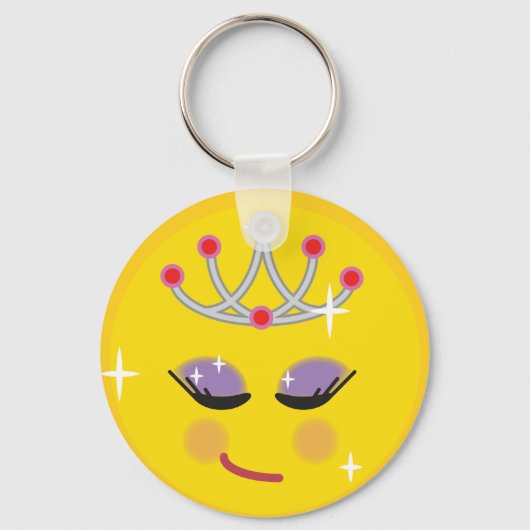 Sparkly Princess Emoticon Sleutelhanger (Voorkant)