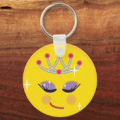 Sparkly Princess Emoticon Sleutelhanger (Voorkant)