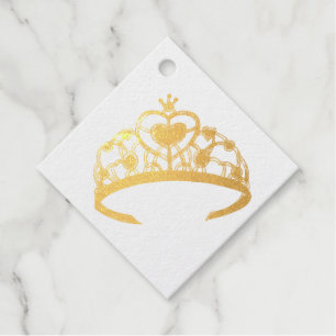 Sparkly Princess Queen Tiara Dress Crown Bedankjes Labels