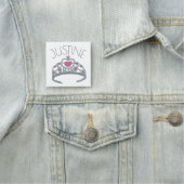 Sparkly Princess Tiara Crown Fairy Tale Naamplaatje (In situ)