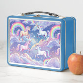 Sparkly rainbow and unicorns on clouds (In situ)