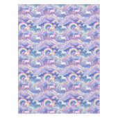 Sparkly rainbow and unicorns on clouds tafelkleed (Voorkant)