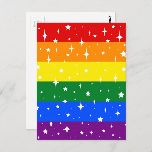 Sparkly Rainbow Flag Briefkaart (Voorkant / Achterkant)