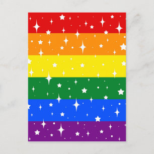 Sparkly Rainbow Flag Briefkaart