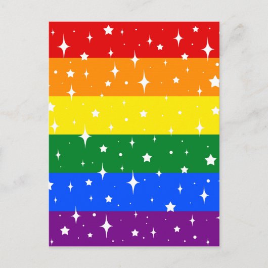 Sparkly Rainbow Flag Briefkaart (Voorkant)
