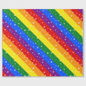 Sparkly Rainbow Flag Cadeaupapier (Vlak)