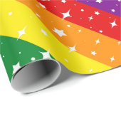 Sparkly Rainbow Flag Cadeaupapier (Rol Hoek)