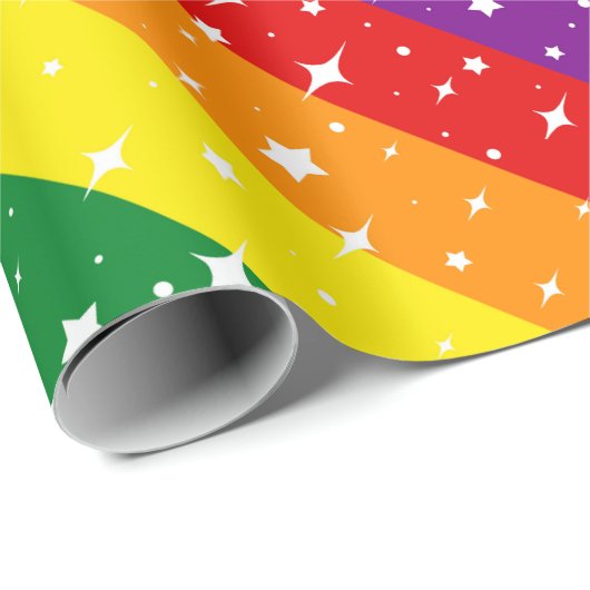 Sparkly Rainbow Flag Cadeaupapier (Rol Hoek)