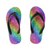 Sparkly Rainbow Glitter Kinder Teenslippers (Voetbed)