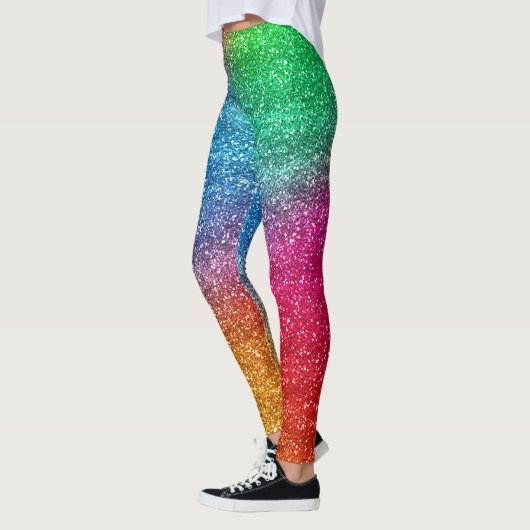 Sparkly Rainbow Gradient Glitter Leggings (Links)