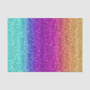 Sparkly Rainbow Gradient Glitter Tissuepapier