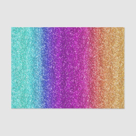 Sparkly Rainbow Gradient Glitter Tissuepapier (Voorkant)
