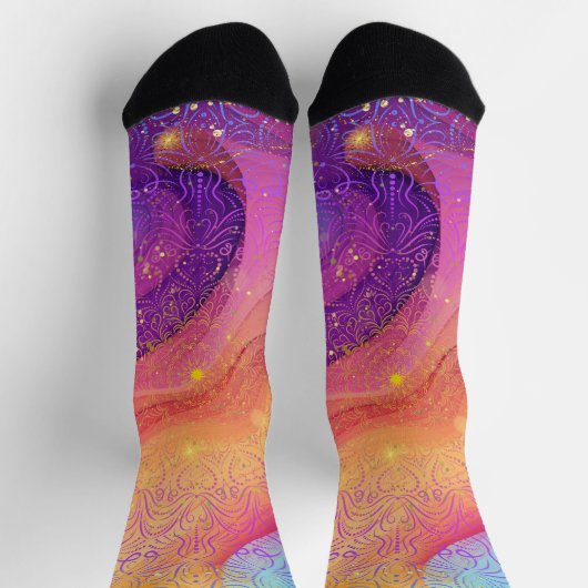 Sparkly Rainbow Mandala Sokken (Top)