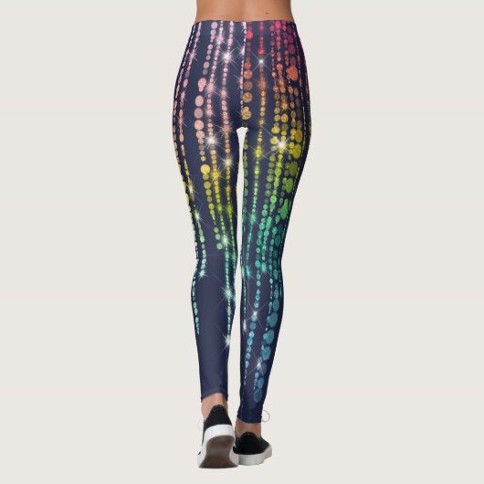Sparkly Rainbow Stars Leggings (Achterkant)