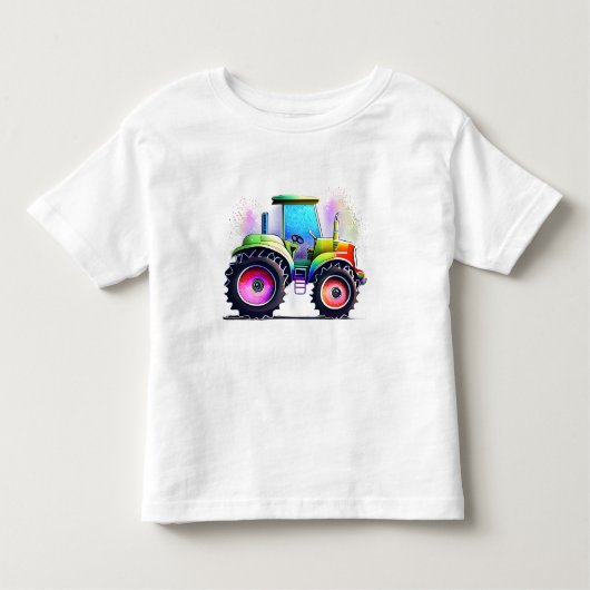 Sparkly Rainbow tractor voor jongens en meisjes Kinder Shirts (Voorkant)