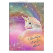 Sparkly Rainbow Universe Unicorn Fantasy Birthday (Voorkant)