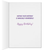 Sparkly Rainbow Universe Unicorn Fantasy Birthday (Binnen (Rechts))