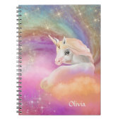 Sparkly Rainbow Universe Unicorn Notitieboek (Voorkant)