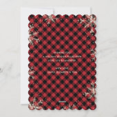 Sparkly Red Buffalo Pset Photo Merry Kerstry Feestdagenkaart (Achterkant)