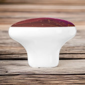 Sparkly Red en Oranje Molten Earth Strata Keramische Knop