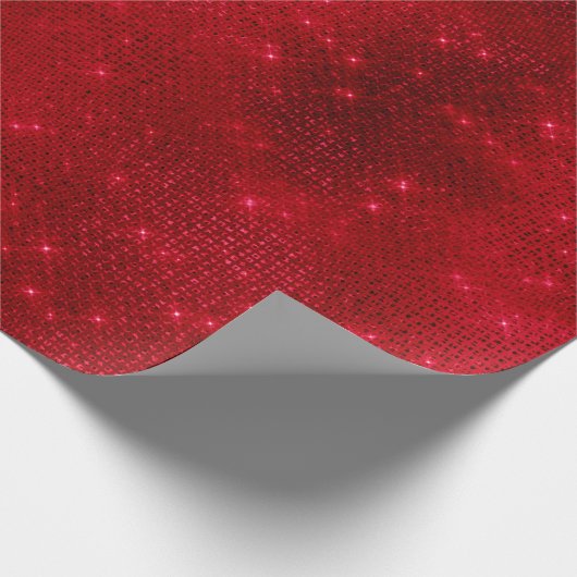 Sparkly Red Folie Cadeaupapier (Hoek)