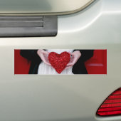 Sparkly Red Love Heart (Valentijnsdag) Bumpersticker (Op auto)