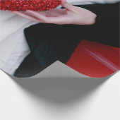 Sparkly Red Love Heart (Valentijnsdag) Cadeaupapier (Hoek)