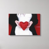 Sparkly Red Love Heart (Valentijnsdag) Canvas Afdruk (Voorkant)
