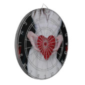 Sparkly Red Love Heart (Valentijnsdag) Dartbord (Voorkant Links)