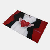 Sparkly Red Love Heart (Valentijnsdag) Deurmat (Schuin)