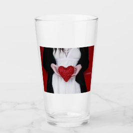 Sparkly Red Love Heart (Valentijnsdag) Glas