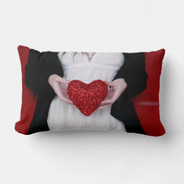 Sparkly Red Love Heart (Valentijnsdag) Kussen