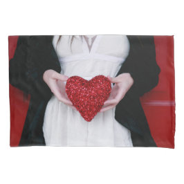 Sparkly Red Love Heart (Valentijnsdag) Kussensloop