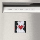 Sparkly Red Love Heart (Valentijnsdag) Magneet (Insitu (Vaatwasser))