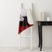 Sparkly Red Love Heart (Valentijnsdag) Sherpa Deken (In situ)