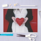 Sparkly Red Love Heart (Valentijnsdag) Tissuepapier (Craft)