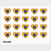 Sparkly regenbooghart hart sticker (Vel)