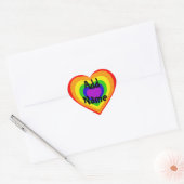 Sparkly regenbooghart hart sticker (Envelop)