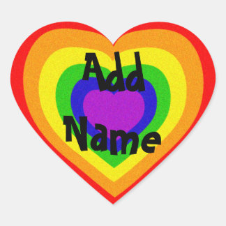 Sparkly regenbooghart hart sticker