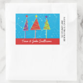 Sparkly Retro Trees Shipping Labels (Tas)