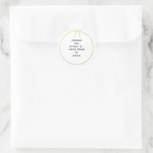 Sparkly Ribbon Envelope Seal Ronde Sticker (Tas)