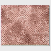 Sparkly Roos Gold Circles Roze Luxe Sparkle Cadeaupapier (Vlak)