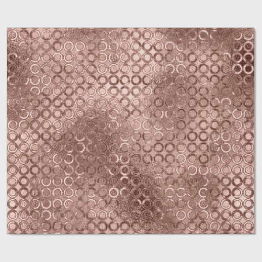 Sparkly Roos Gold Circles Roze Luxe Sparkle Cadeaupapier (Vlak)