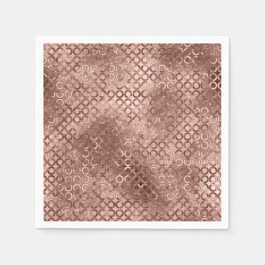 Sparkly Roos Gold Circles Roze Luxe Sparkle Servet (Voorkant)