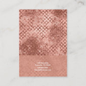 Sparkly Roos Gold Circles Roze Luxe Sparkle Visitekaartje (Achterkant)