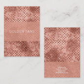 Sparkly Roos Gold Circles Roze Luxe Sparkle Visitekaartje (Voorkant / Achterkant)