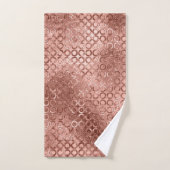 Sparkly Roos Gold Circles Roze Luxury Sparkle Girl Bad Handdoek (Handdoek)