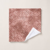 Sparkly Roos Gold Circles Roze Luxury Sparkle Girl Bad Handdoek (Wasdoekje)