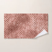 Sparkly Roos Gold Circles Roze Luxury Sparkle Girl Bad Handdoek (Handdoek)