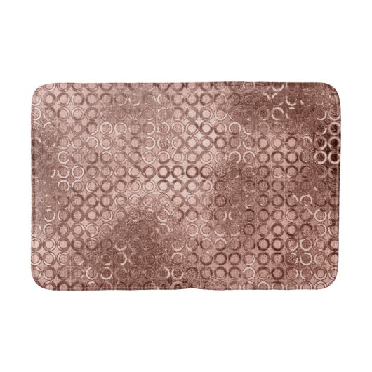 Sparkly Roos Gold Circles Roze Luxury Sparkle Girl Badmat (Voorkant)